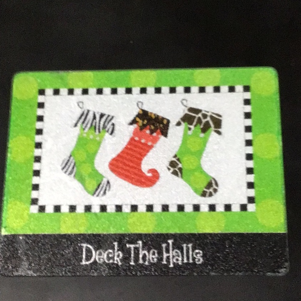 Festive Holiday Cutting Board with Stockings